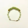 Green Pearl and Gemstone Gold-Tone Bracelet