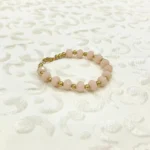 Rose Quartz and Gold Bead Bracelet