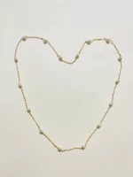 Minimalist Pearl Necklace with Delicate Gold Stainless-Steel Chain