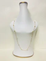 Minimalist Pearl Necklace with Delicate Gold Stainless-Steel Chain